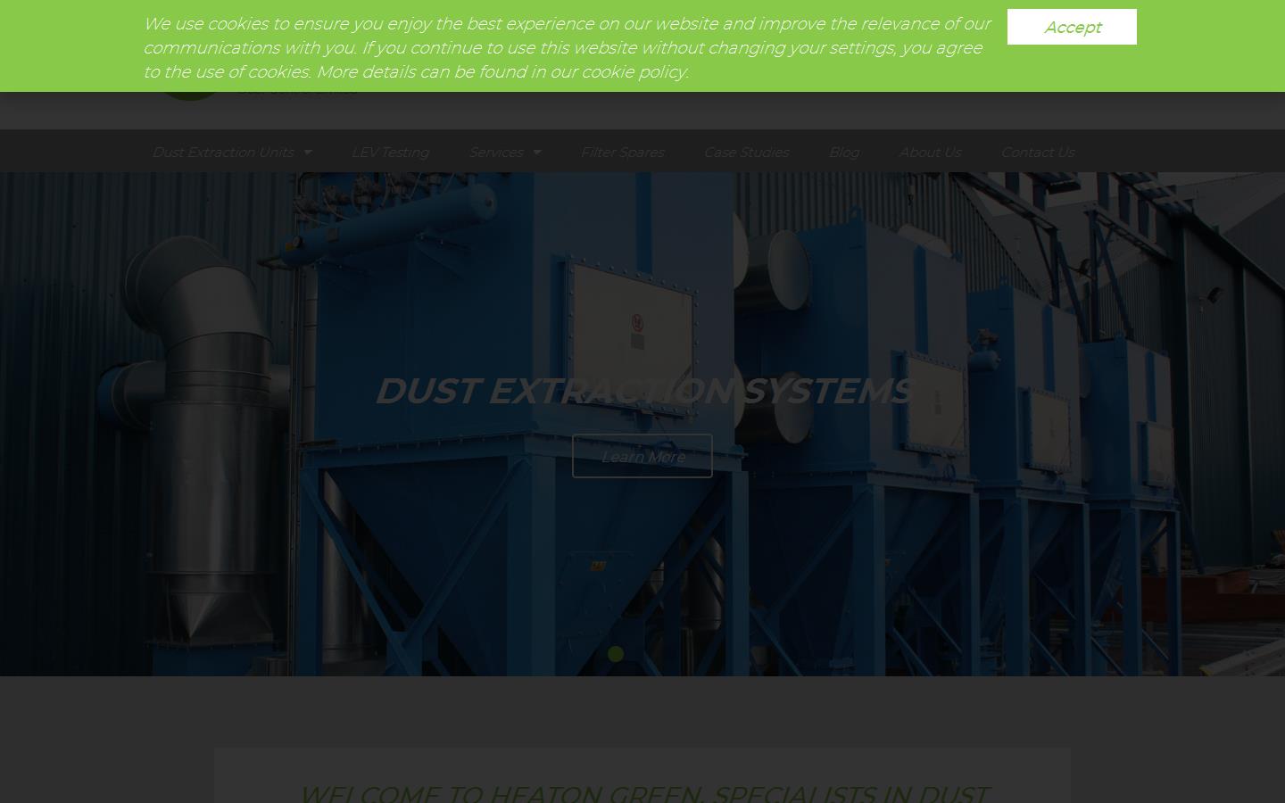 Heaton Green (Dust Control) Ltd Website