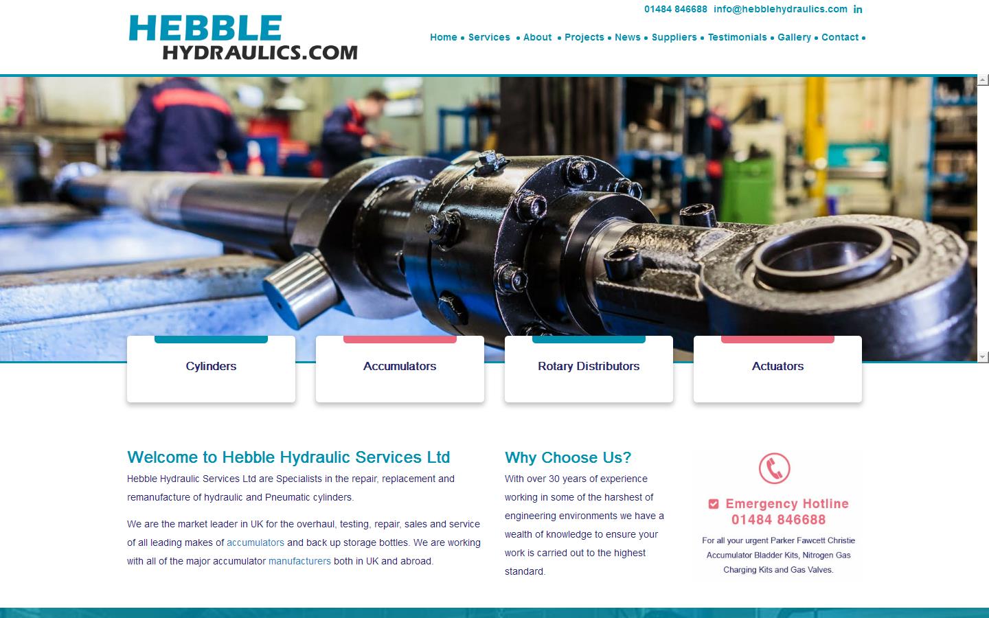 Hebble Hydraulics Services Ltd Website