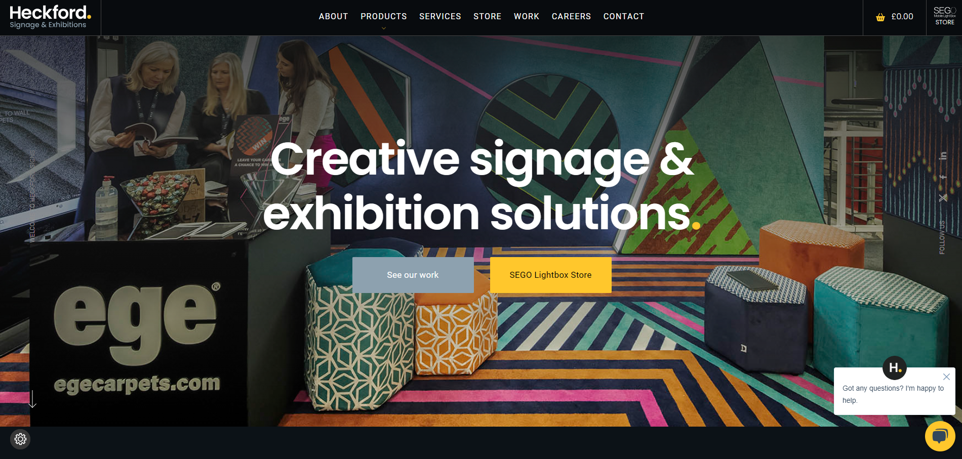 Heckford Exhibitions Website