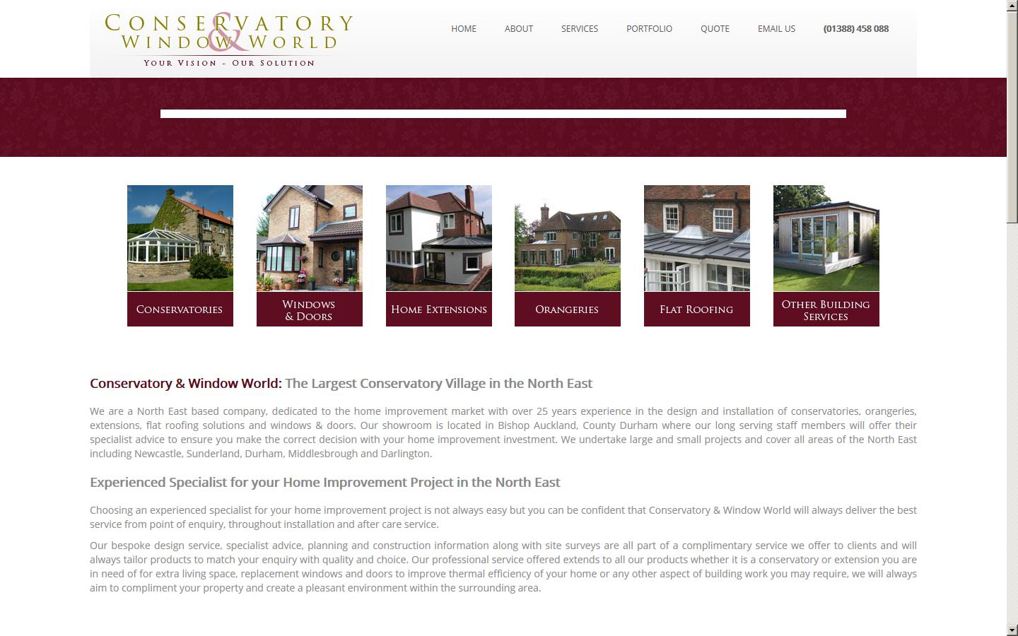 Conservatory and Window World Ltd Website