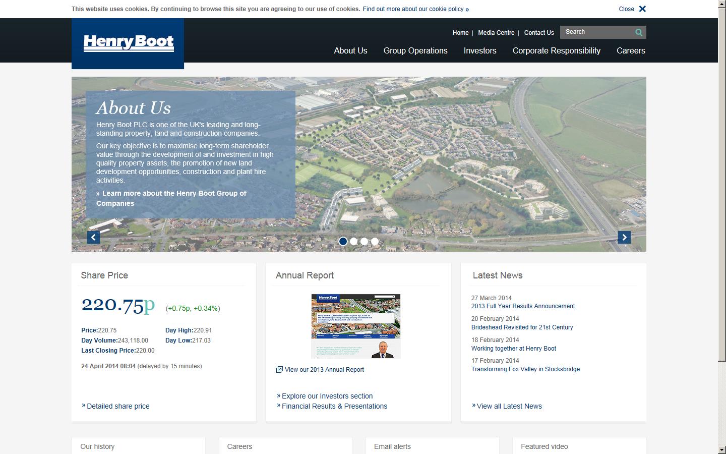 Henry Boot PLC Website