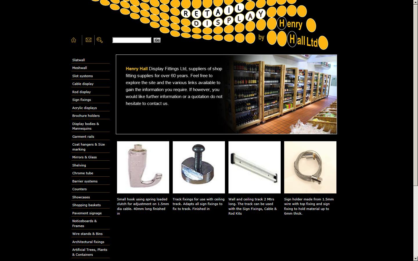 Henry Hall (Display Fittings) LTD Website
