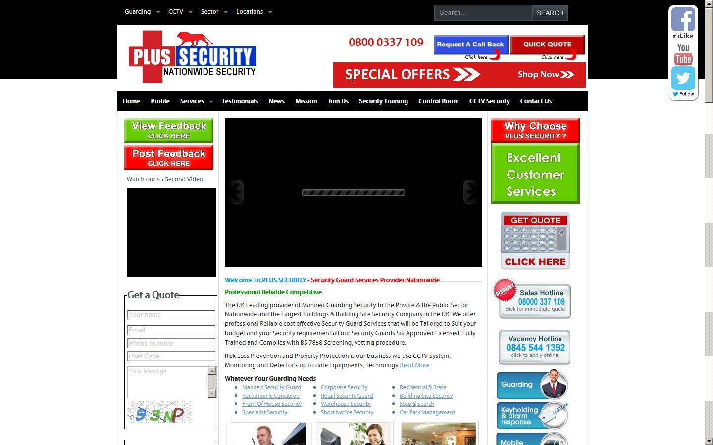 Plus Manned Guard security Website