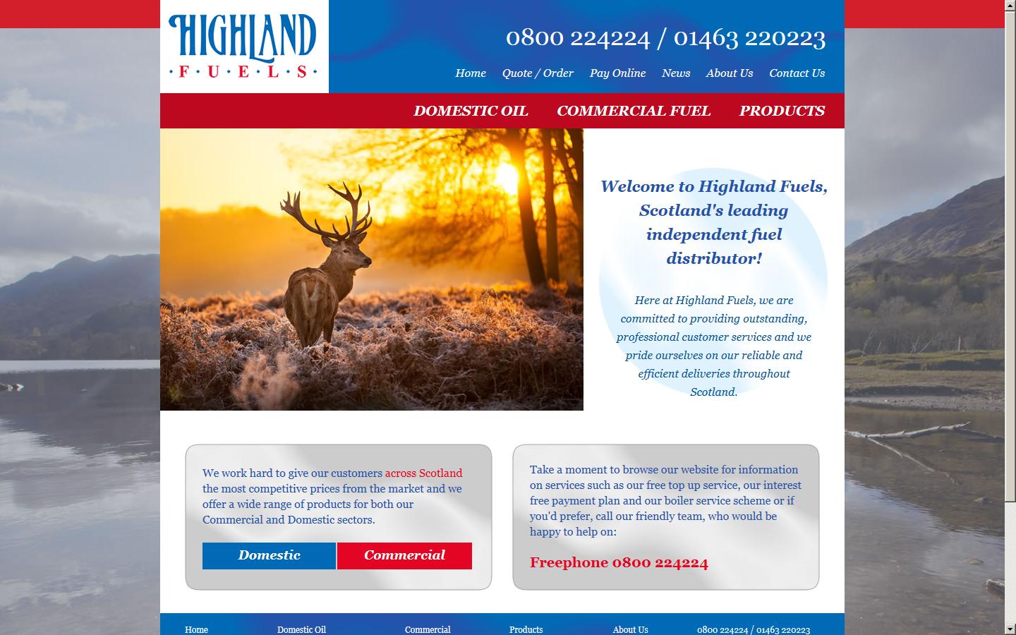 Highland Fuels Ltd Website