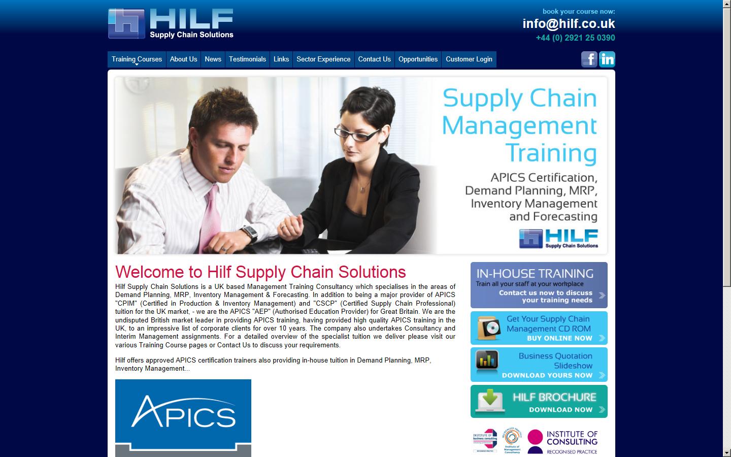 Hilf Supply Chain Solutions Ltd Website