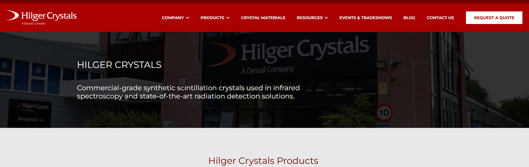 Hilger Crystals Website