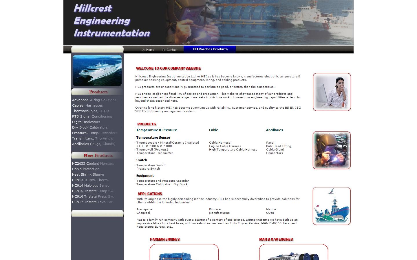 Hillcrest Engineering Instrumentation Ltd Website
