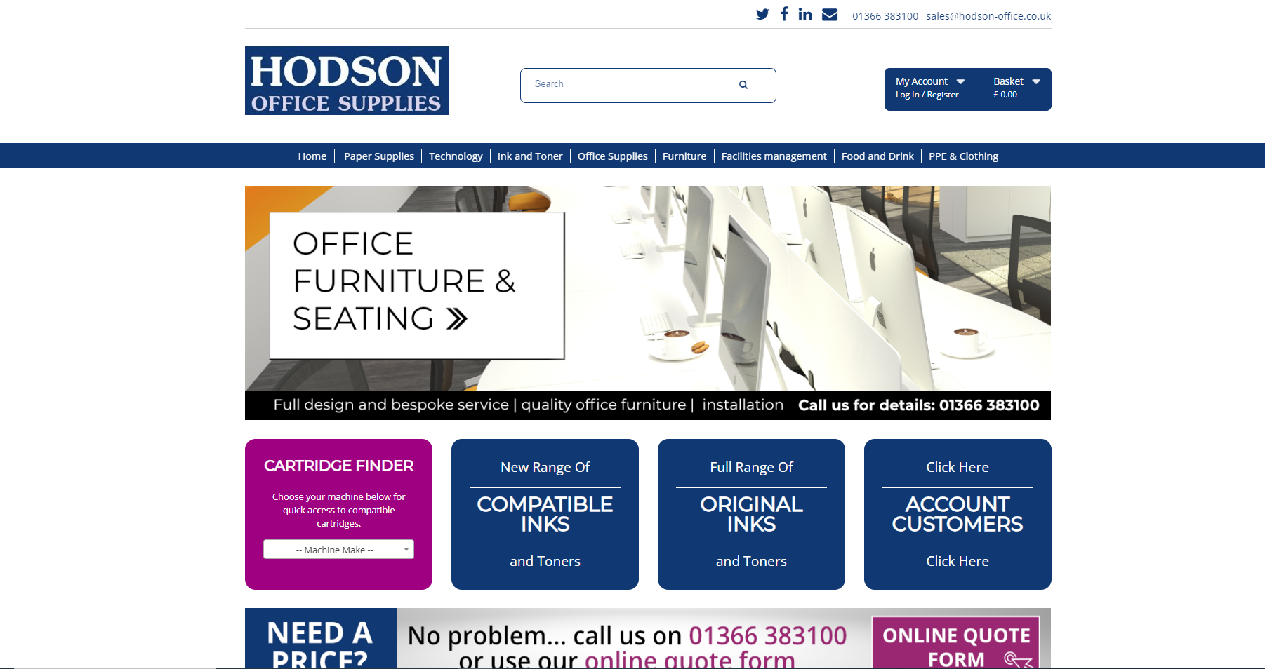 Hodson Office Supplies Website
