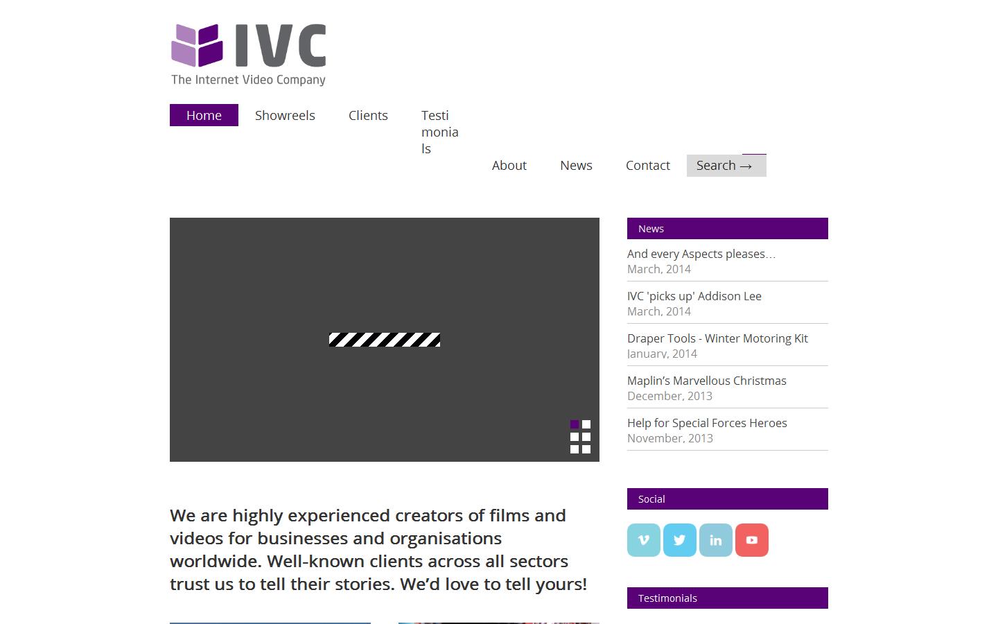 The Internet Video Company Website