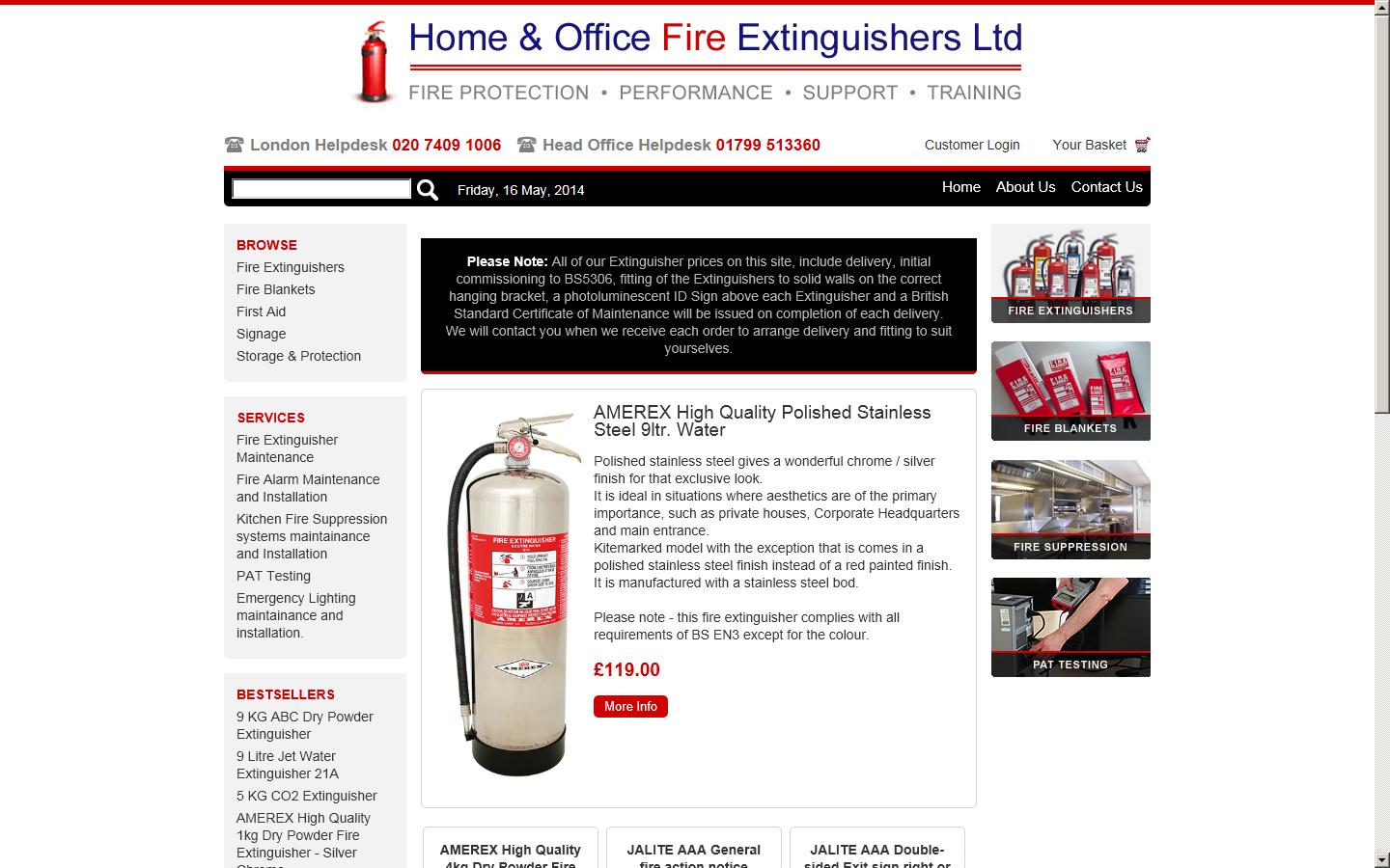 Home & Office Fire Extinguishers Website