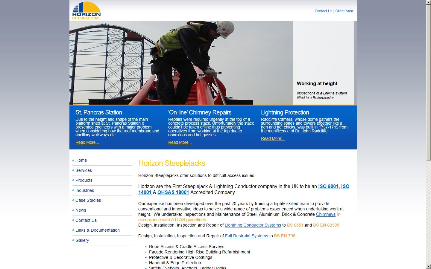 Horizon Specialist Contracting Ltd Website