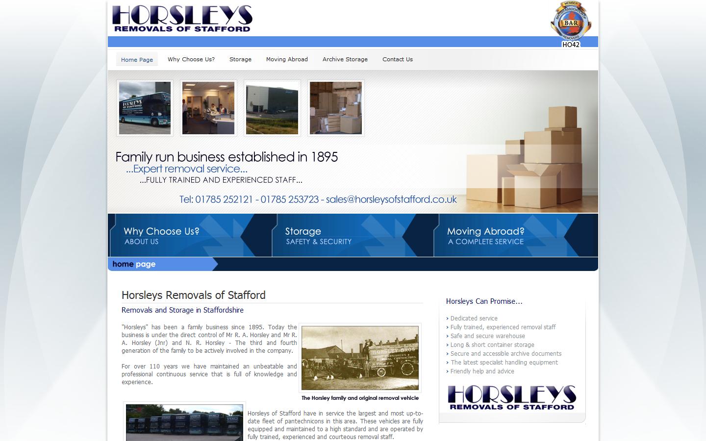 Horsley''s of Stafford Website
