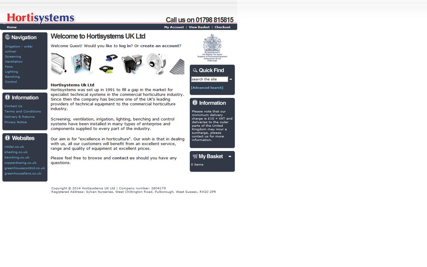 Hortisystems UK Ltd Website