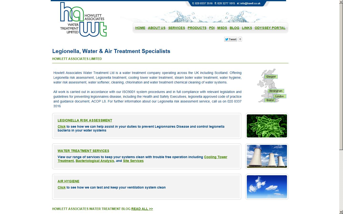 Howlett Associates Water Treatment Ltd Website