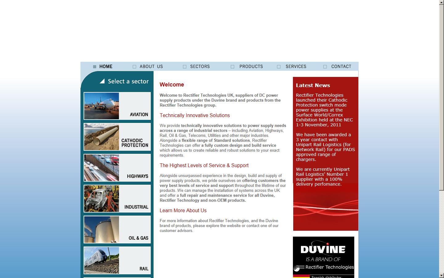 Rectifier Technologies (UK) Ltd Website