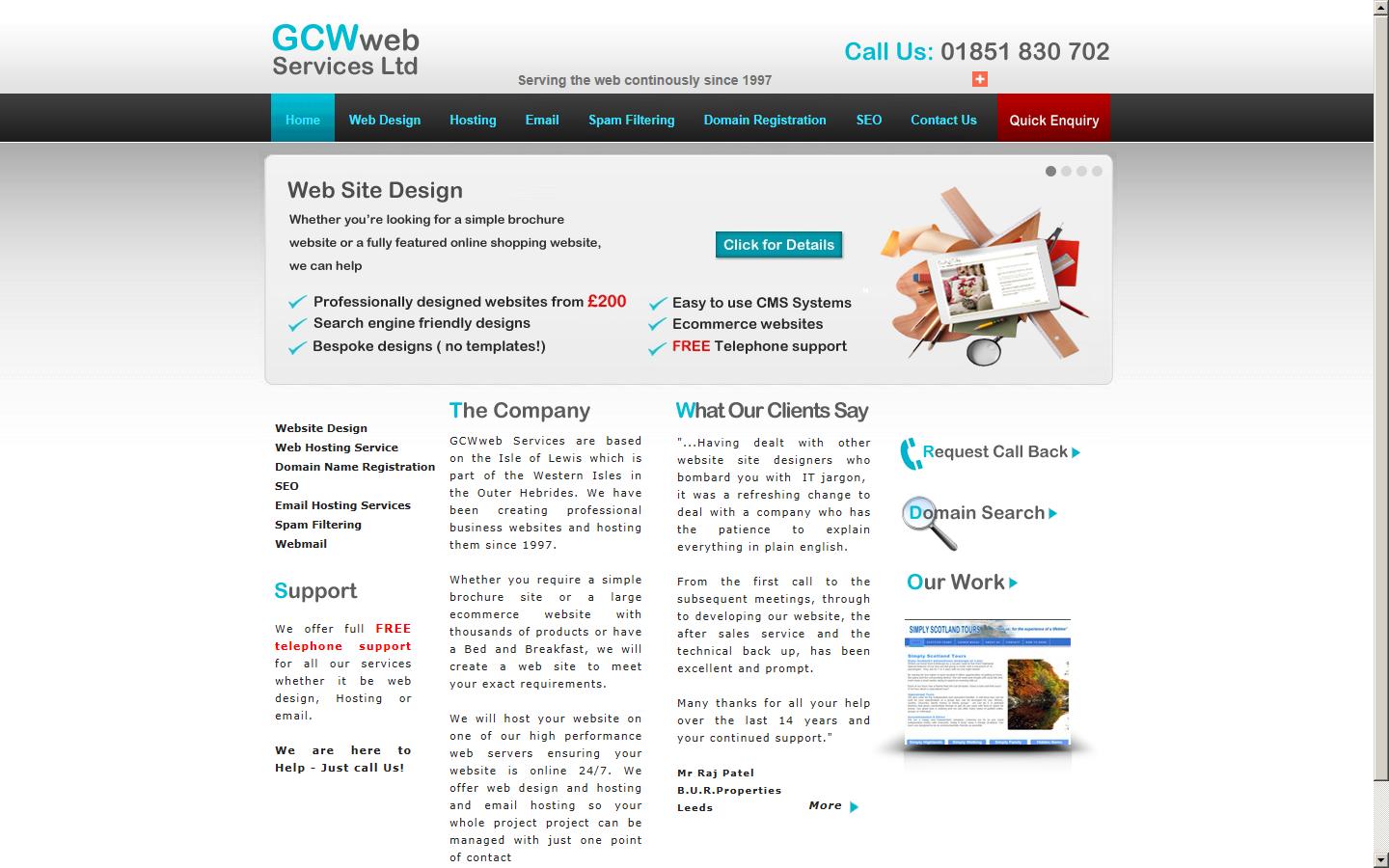 GCWweb services Ltd  Website