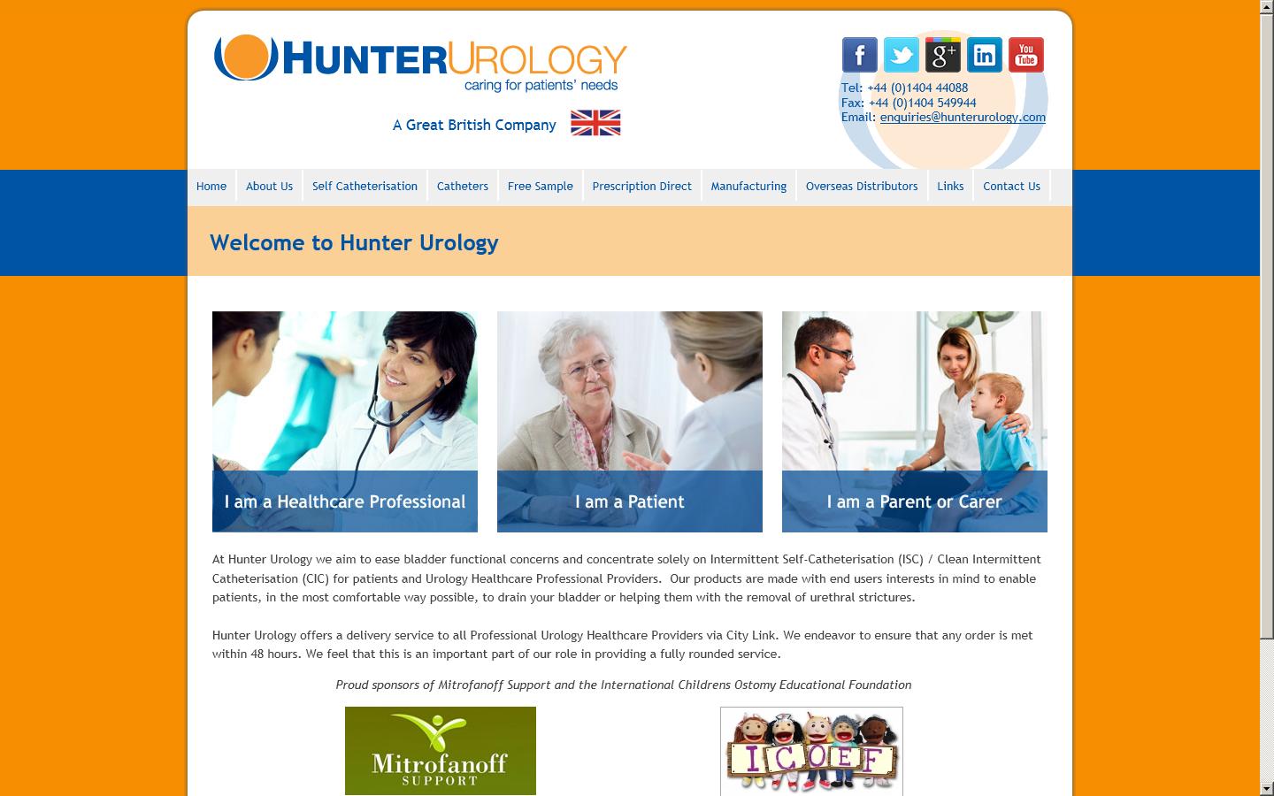 Hunter Urology Limited, Website