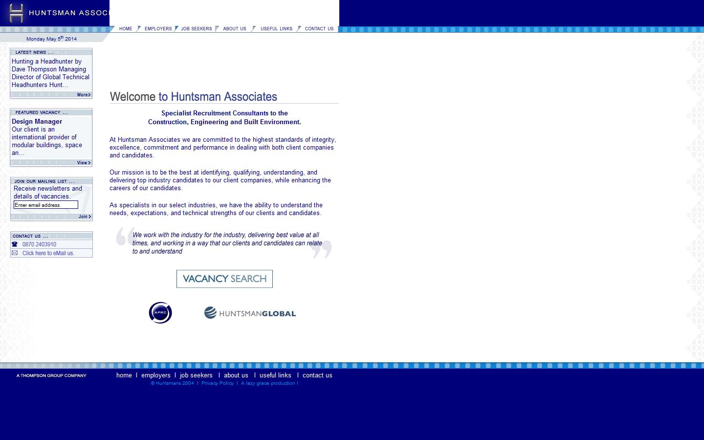 Huntsman Associates Ltd Website
