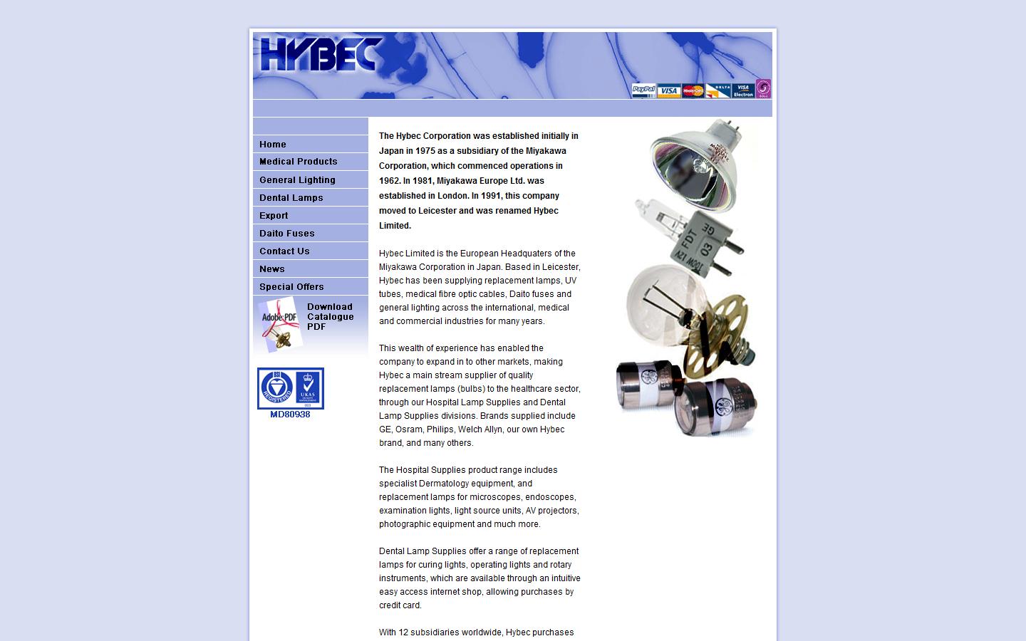 Hybec Limited Website
