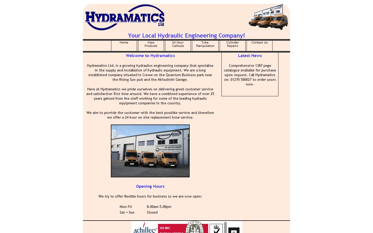 Hydramatics Ltd Website