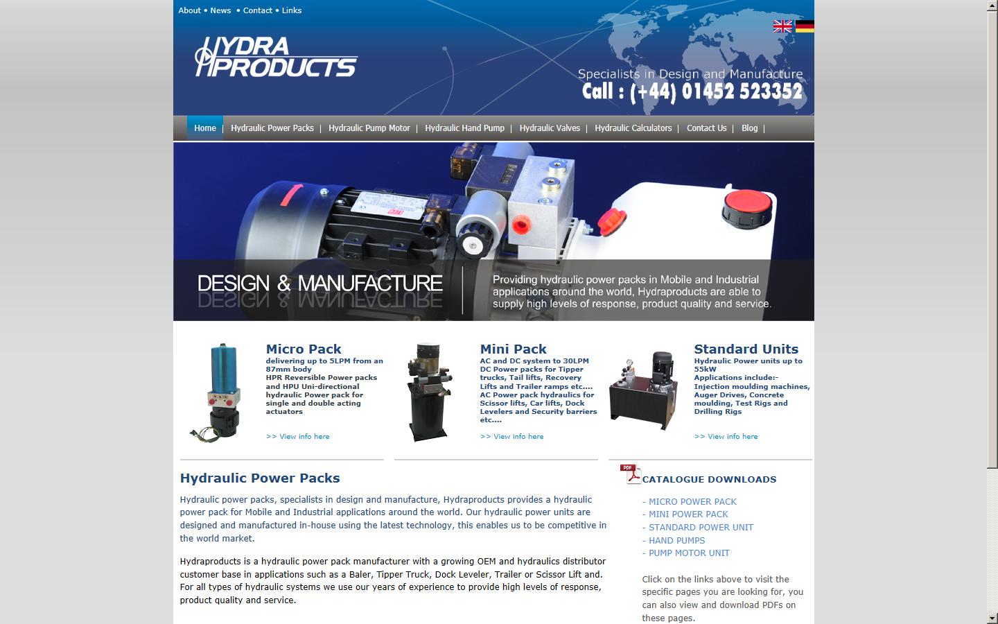 Hydraproducts Limited Website