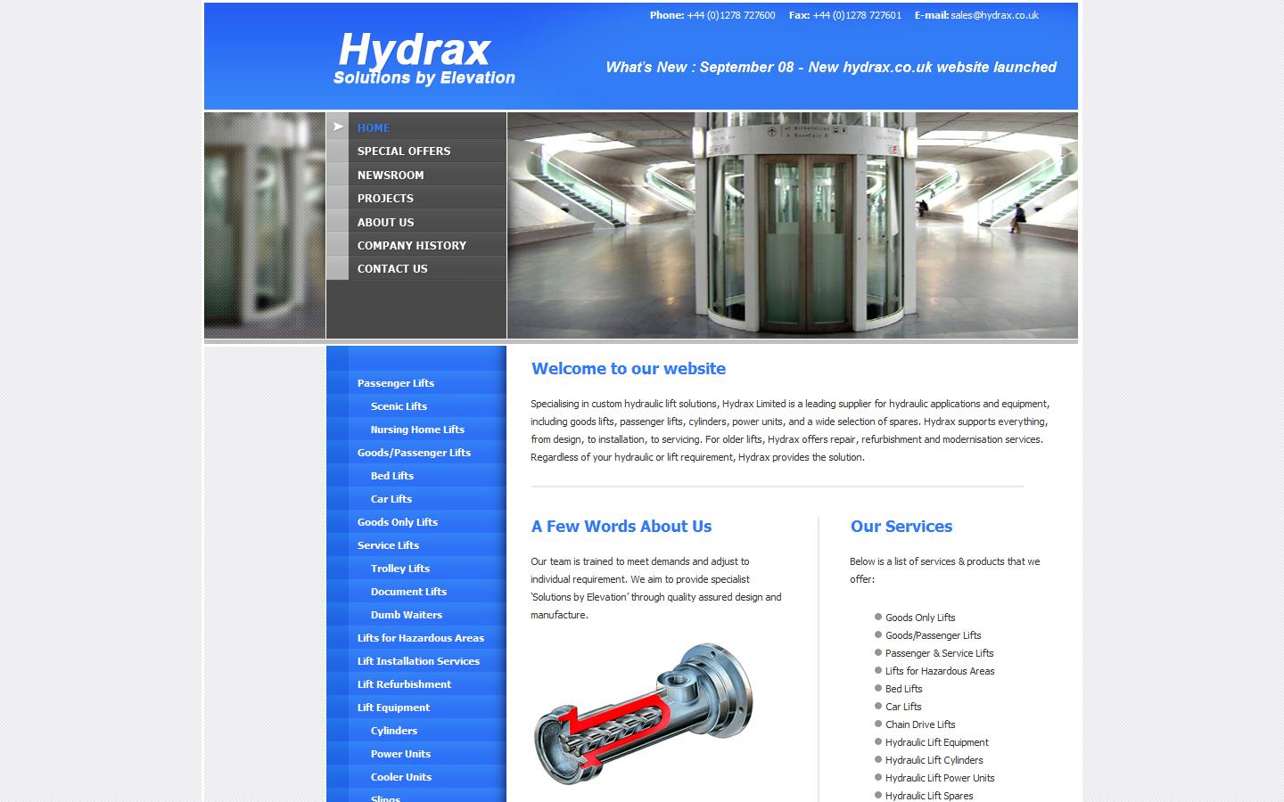 Hydrax Limited Website
