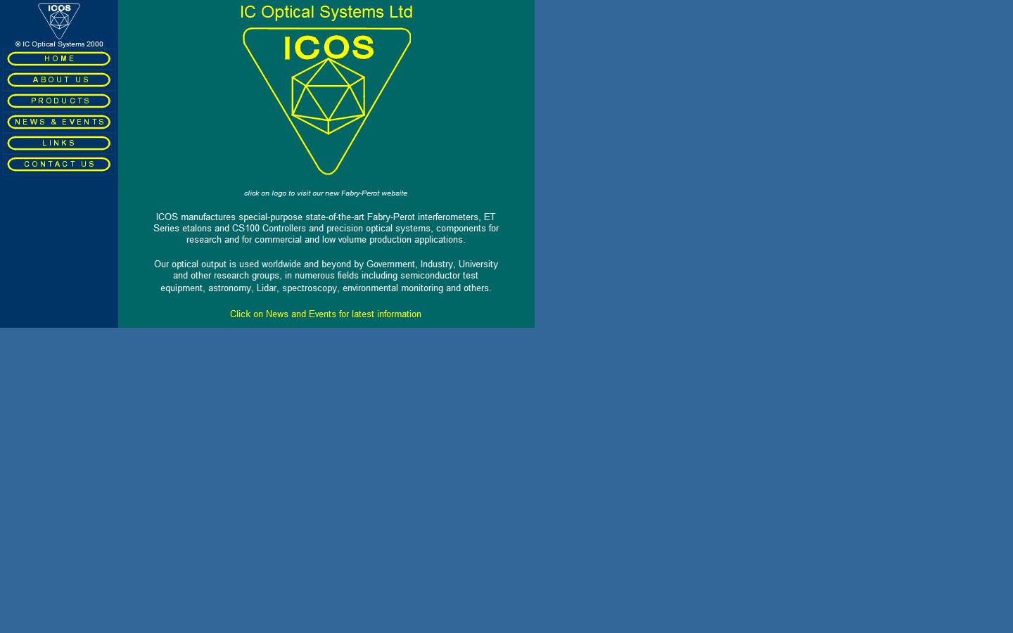 I C Optical Systems Ltd Website