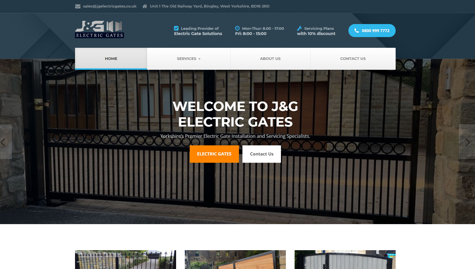 J&G Fabrications Website