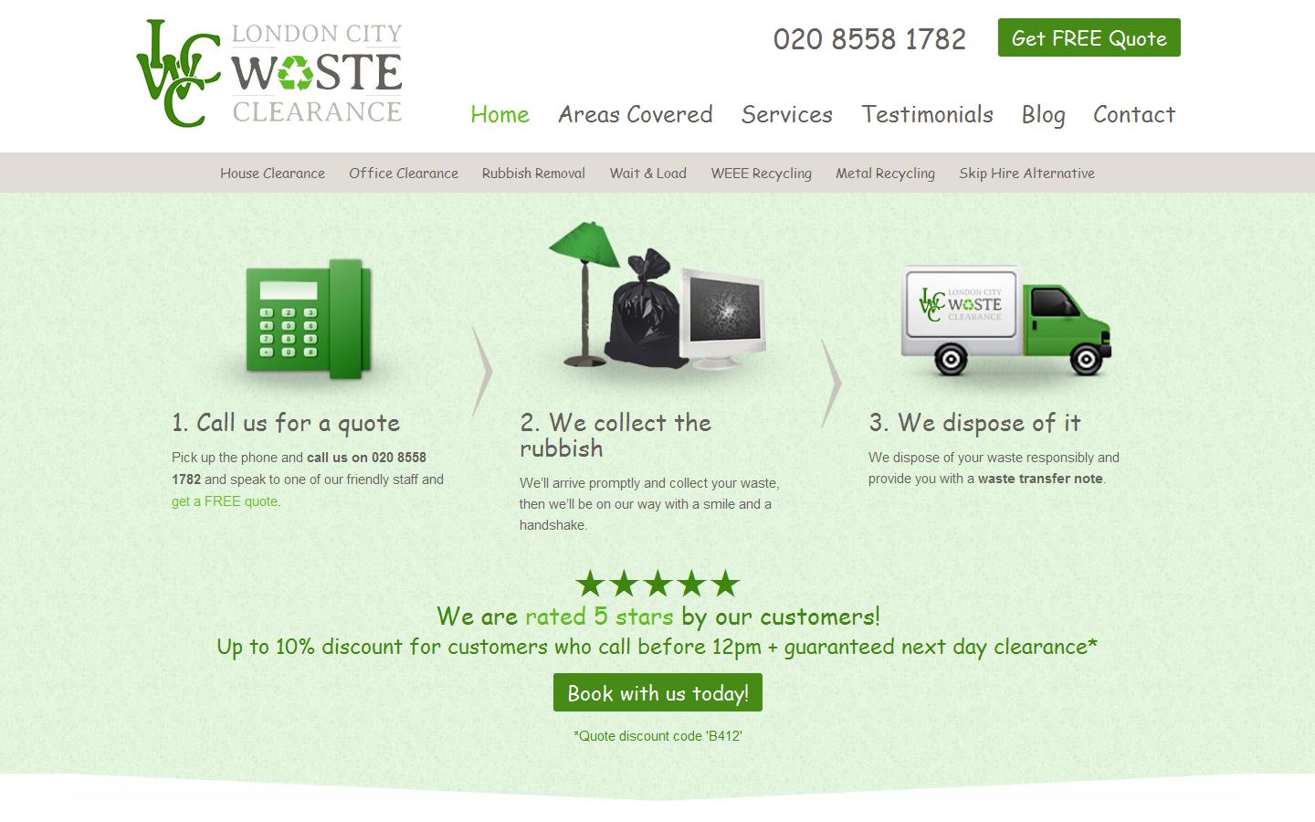 London City Waste Clearance Website