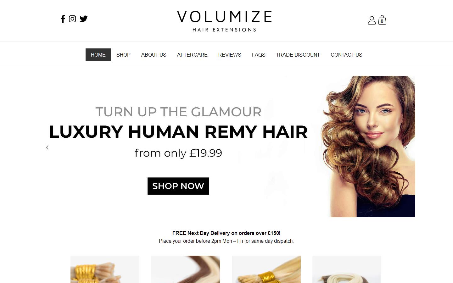 Volumize Hair Extension Supplies Website
