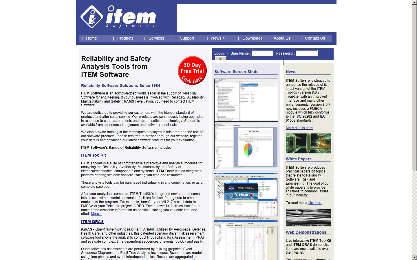 ITEM Software Website