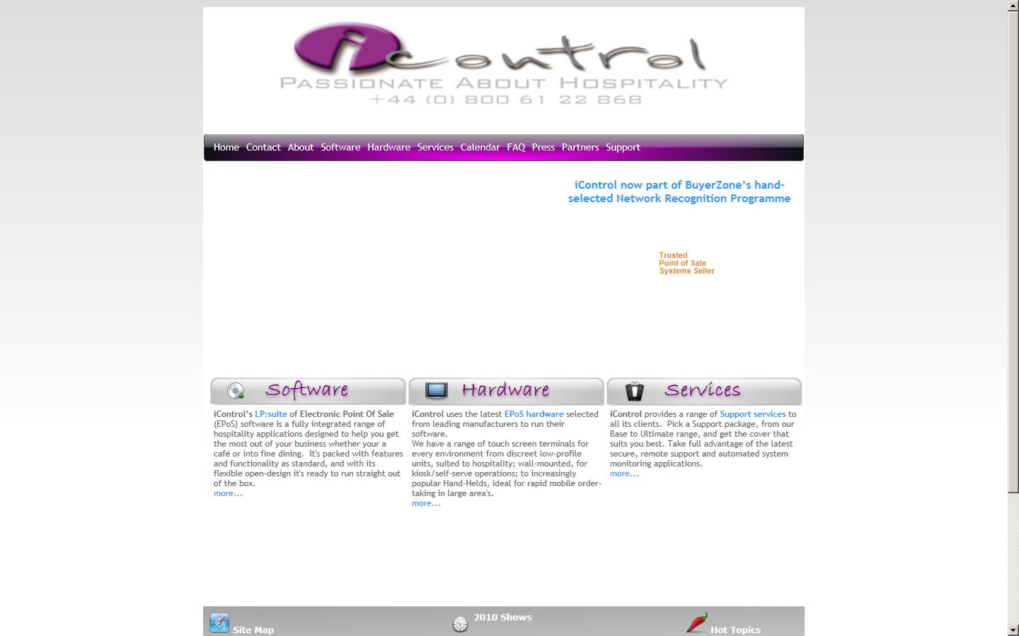 iControl Hospitality Ltd Website