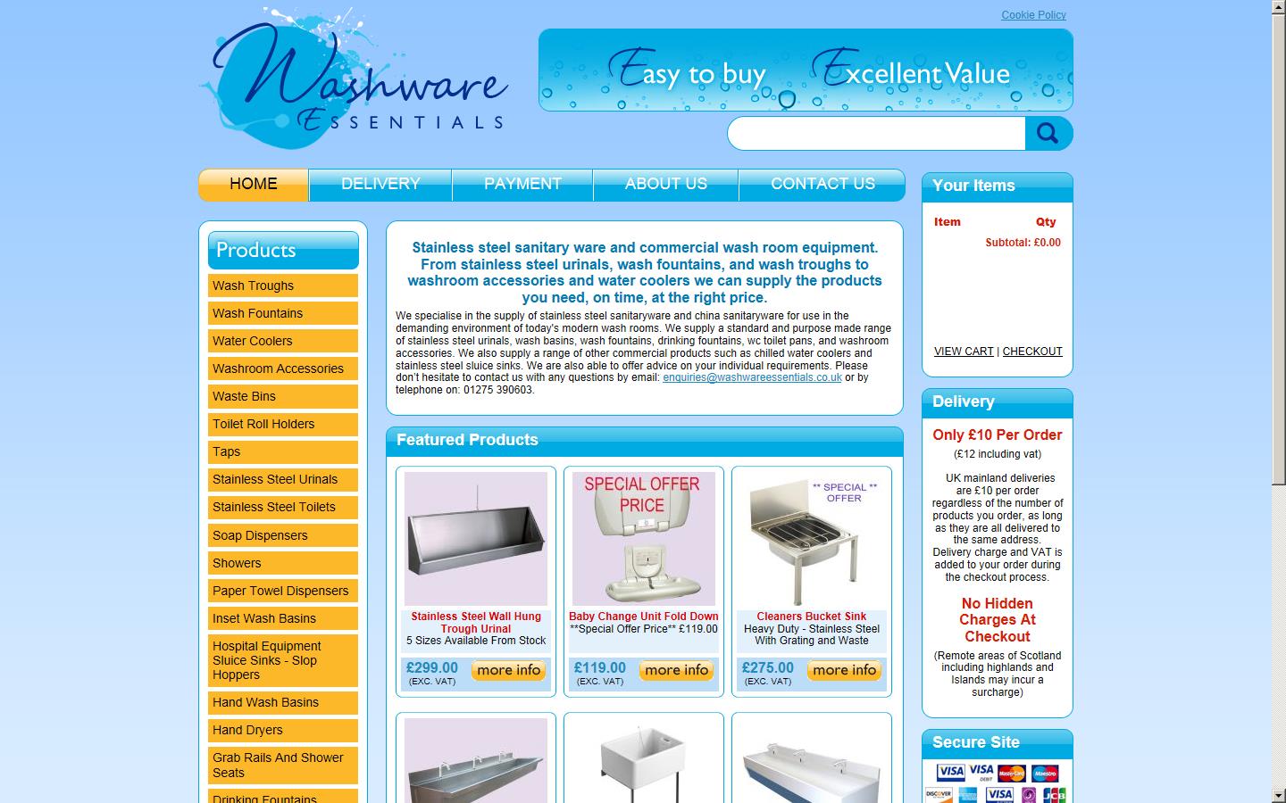 Washware Essentials Ltd Website