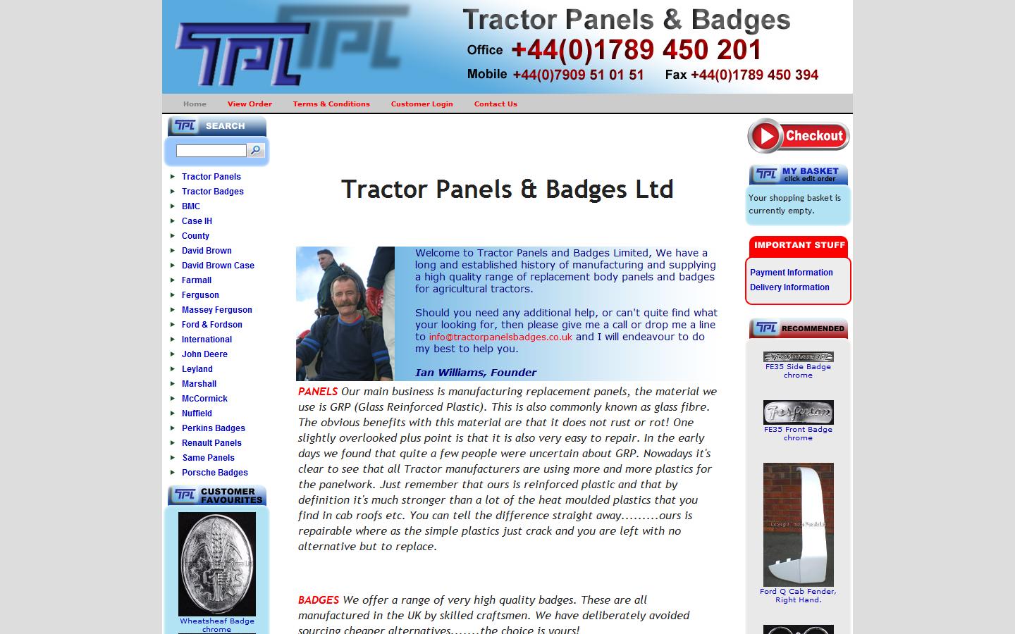 Tractor Panels & Badges Ltd Website