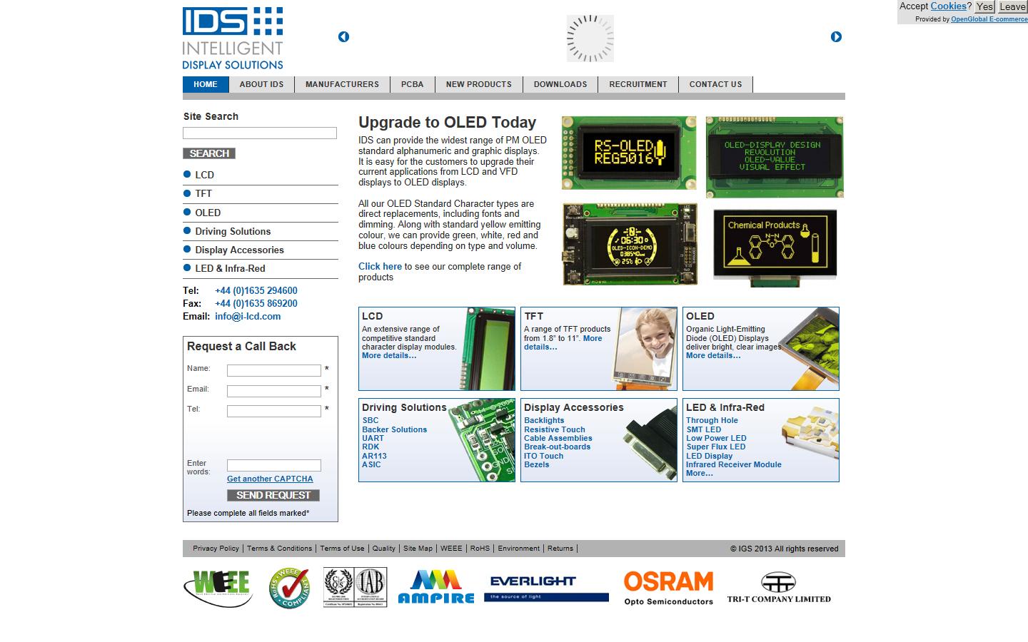 Intelligent Display Solutions Ltd  Website