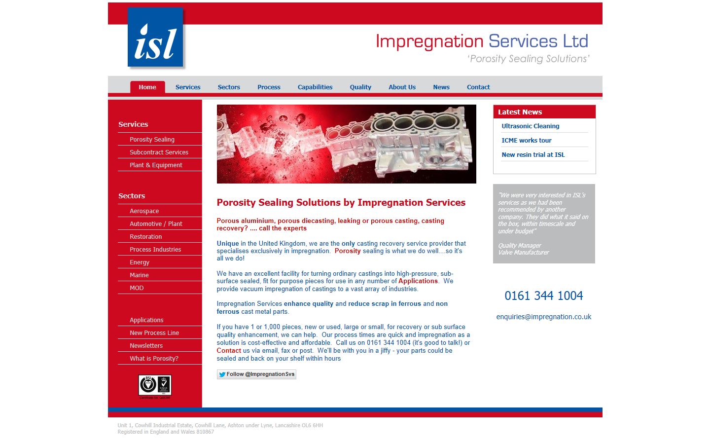 Impregnation Services Ltd Website