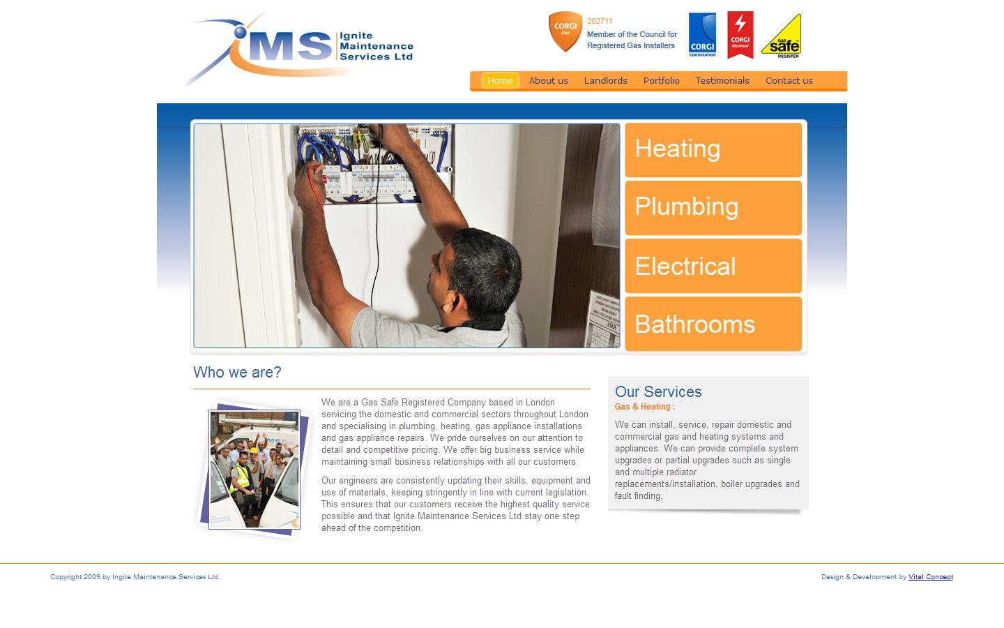 IMS Ignite Maintenance Services Ltd Website