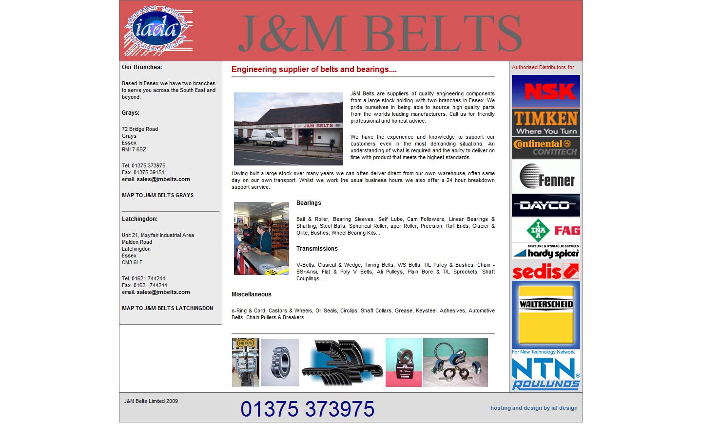 J&M BELTS Website