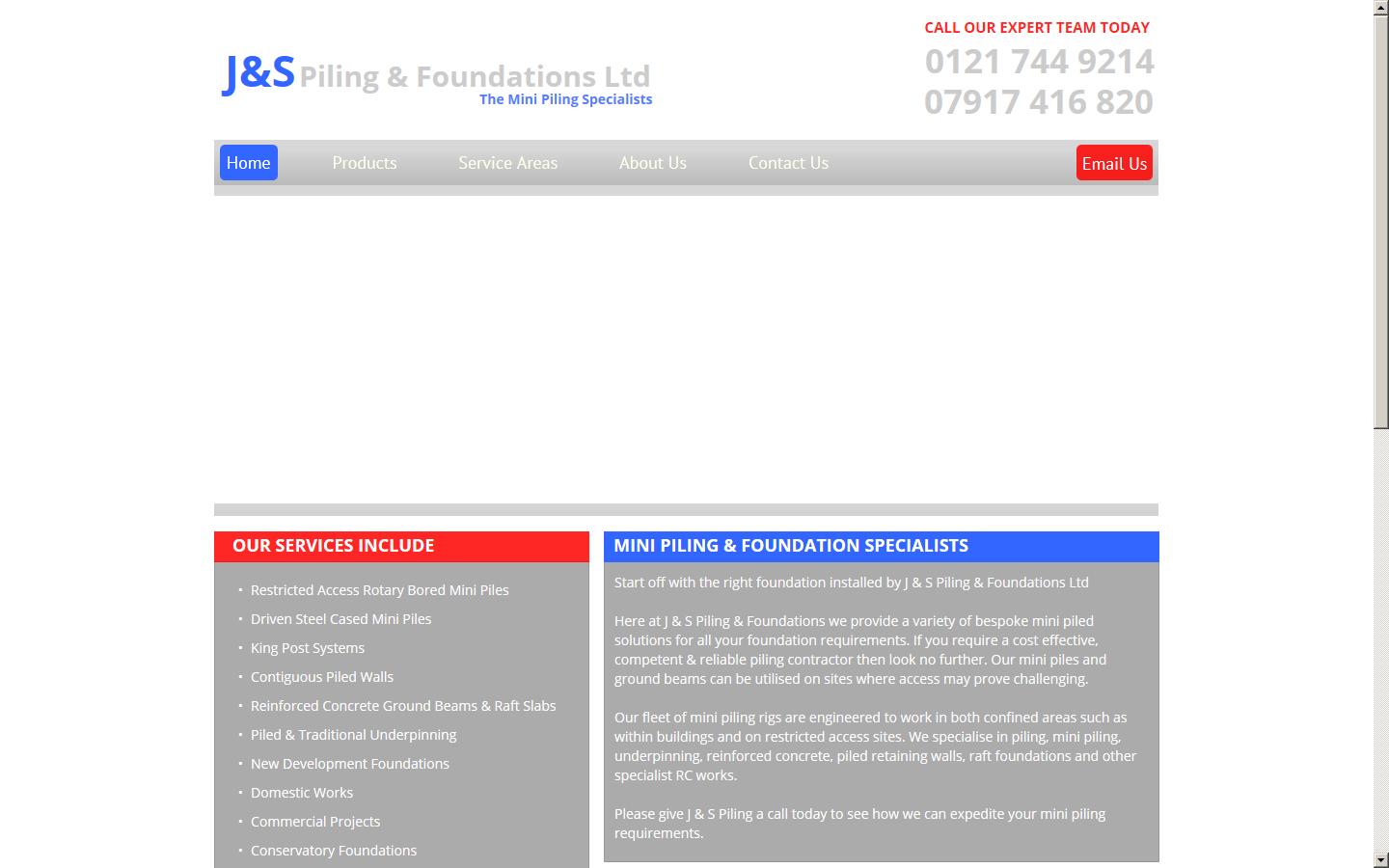 J & S Piling & Foundations Ltd Website