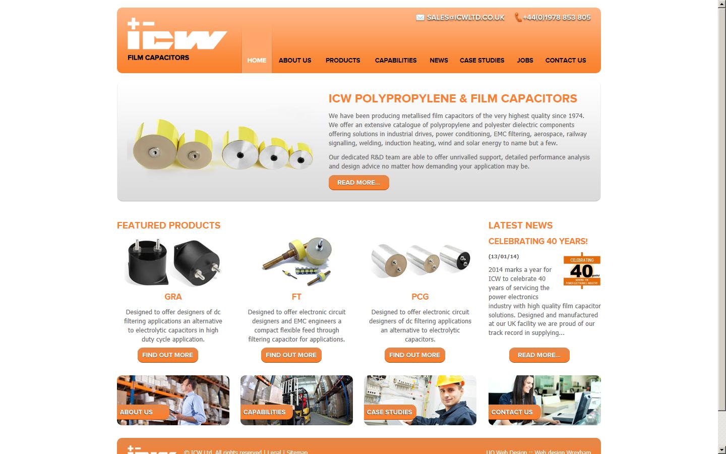 Industrial Capacitors (Wrexham) Ltd Website