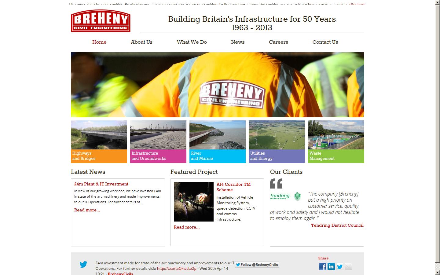 J.Breheny Contractors Ltd  Website