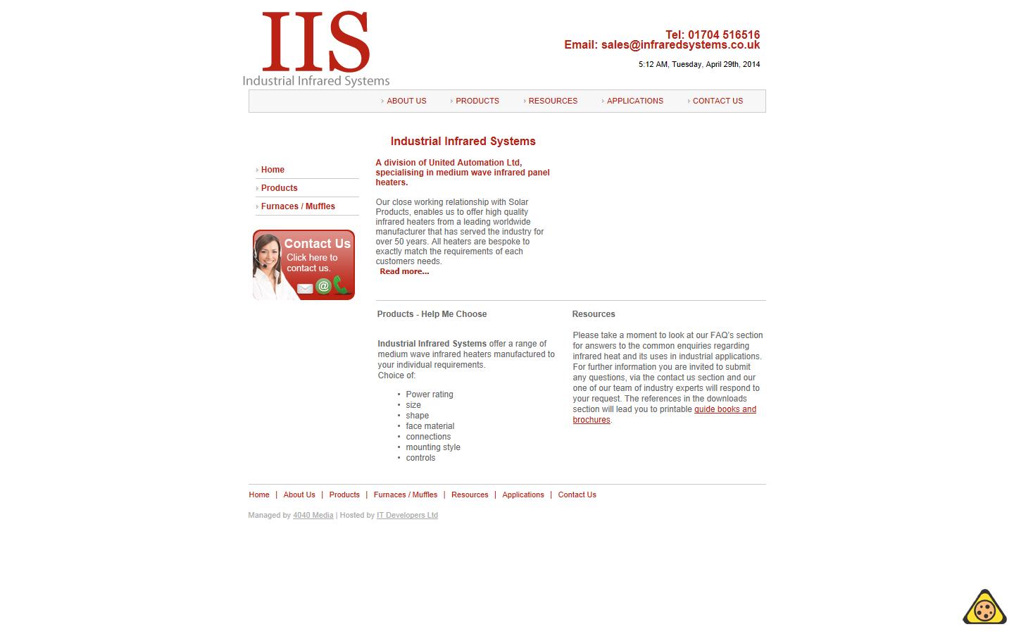 Industrial Infrared Systems Website