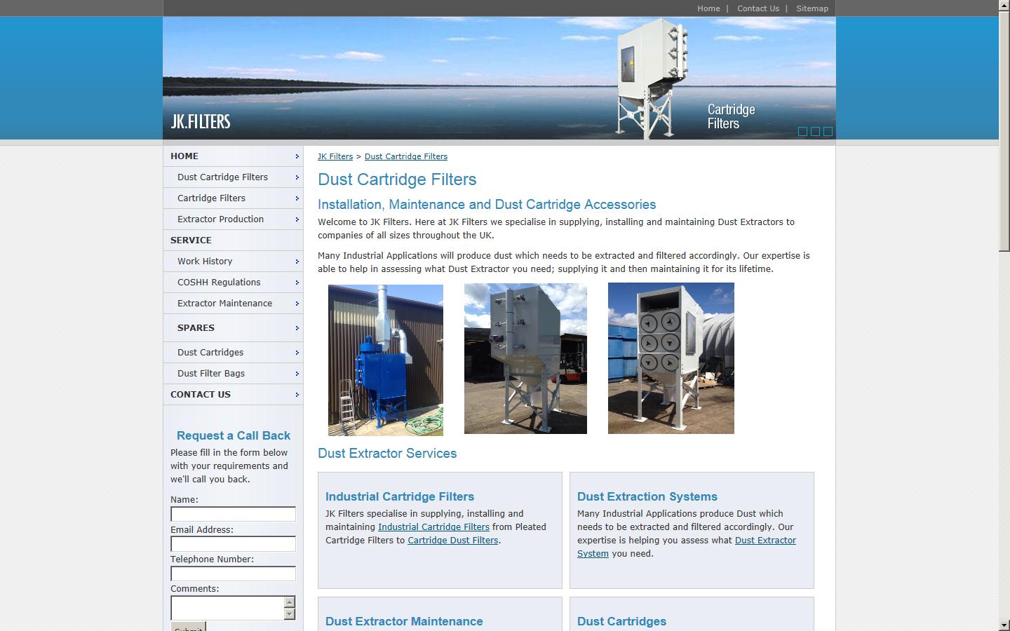 JK Filters Ltd Website