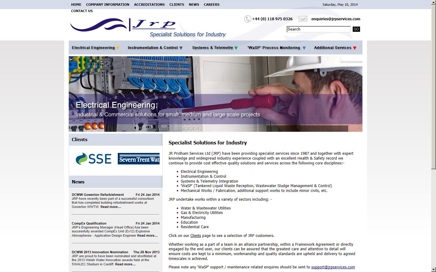 JR Pridham Services Ltd Website