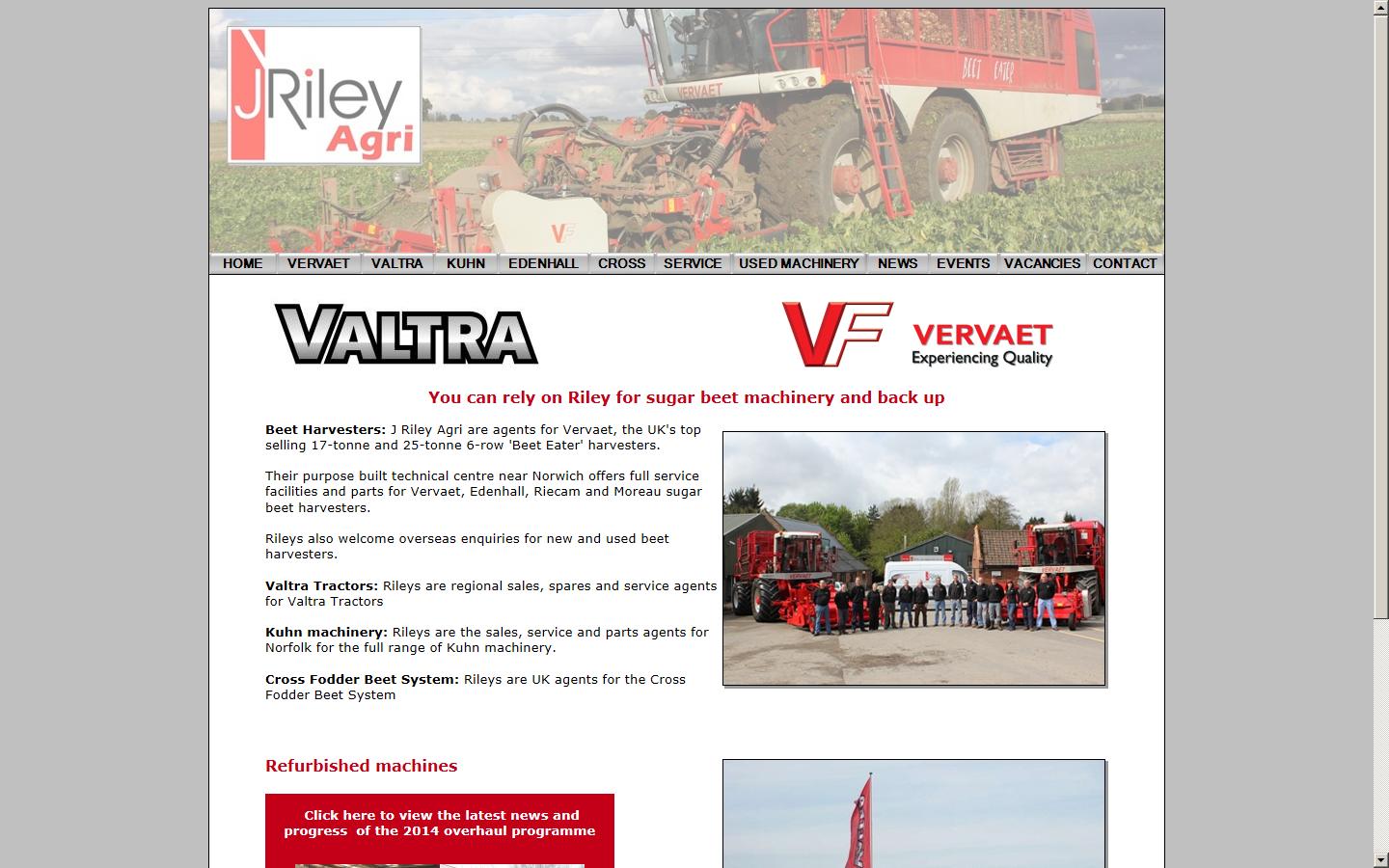 J Riley Harvesters (UK) Ltd Website
