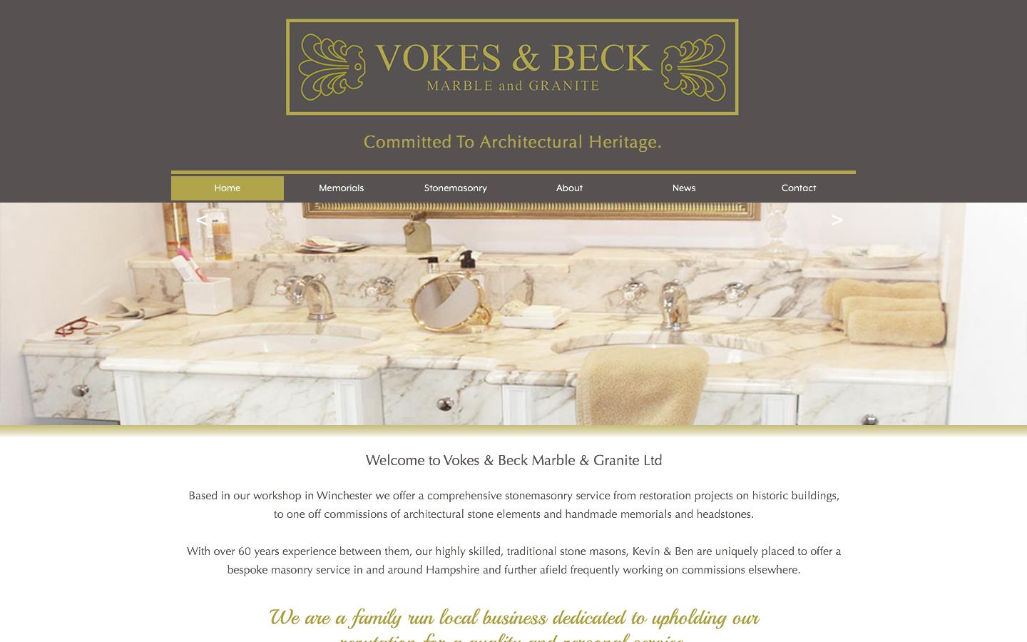 Vokes & Beck Marble & Granite Ltd  Website