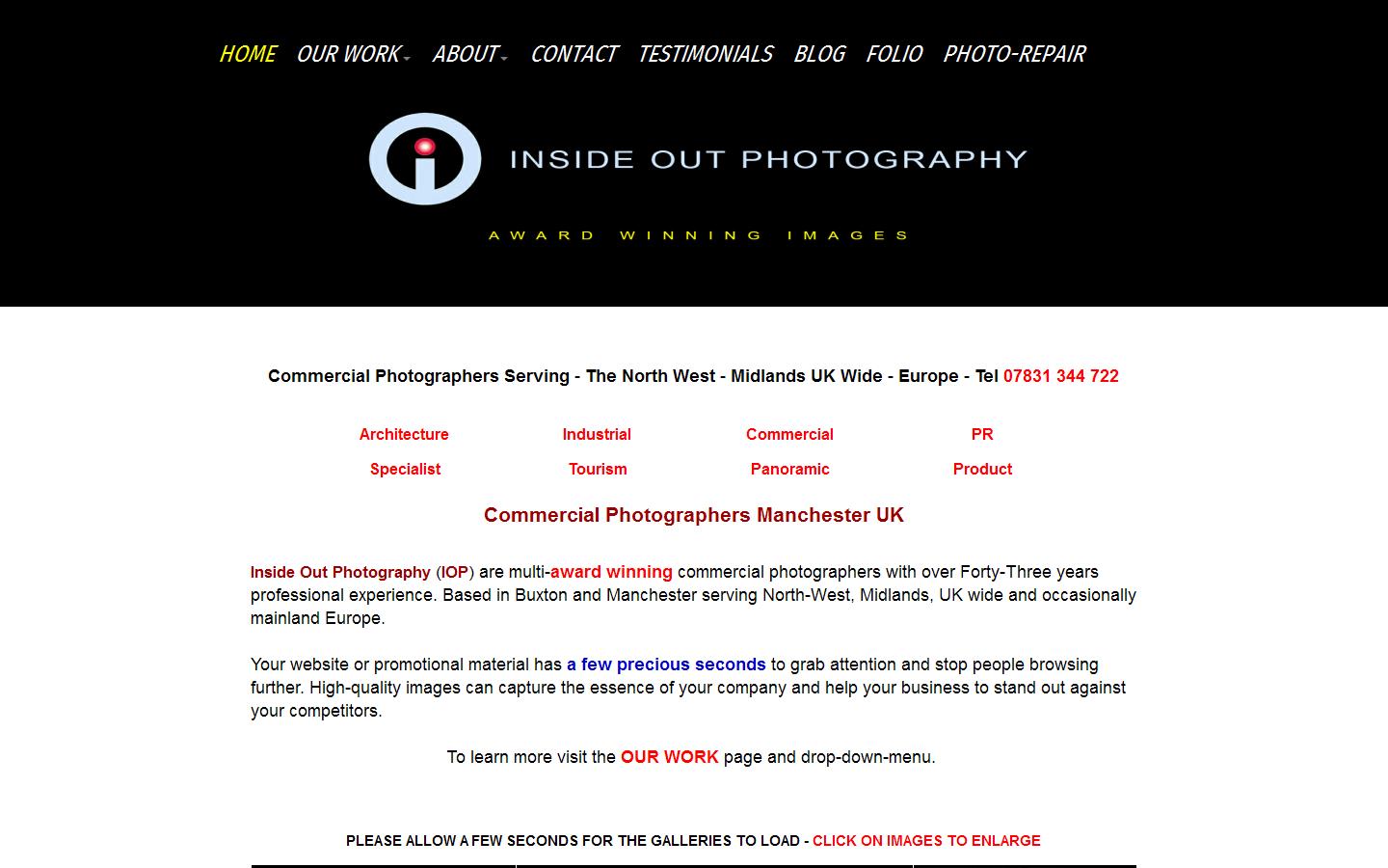 Inside Out Photography Website
