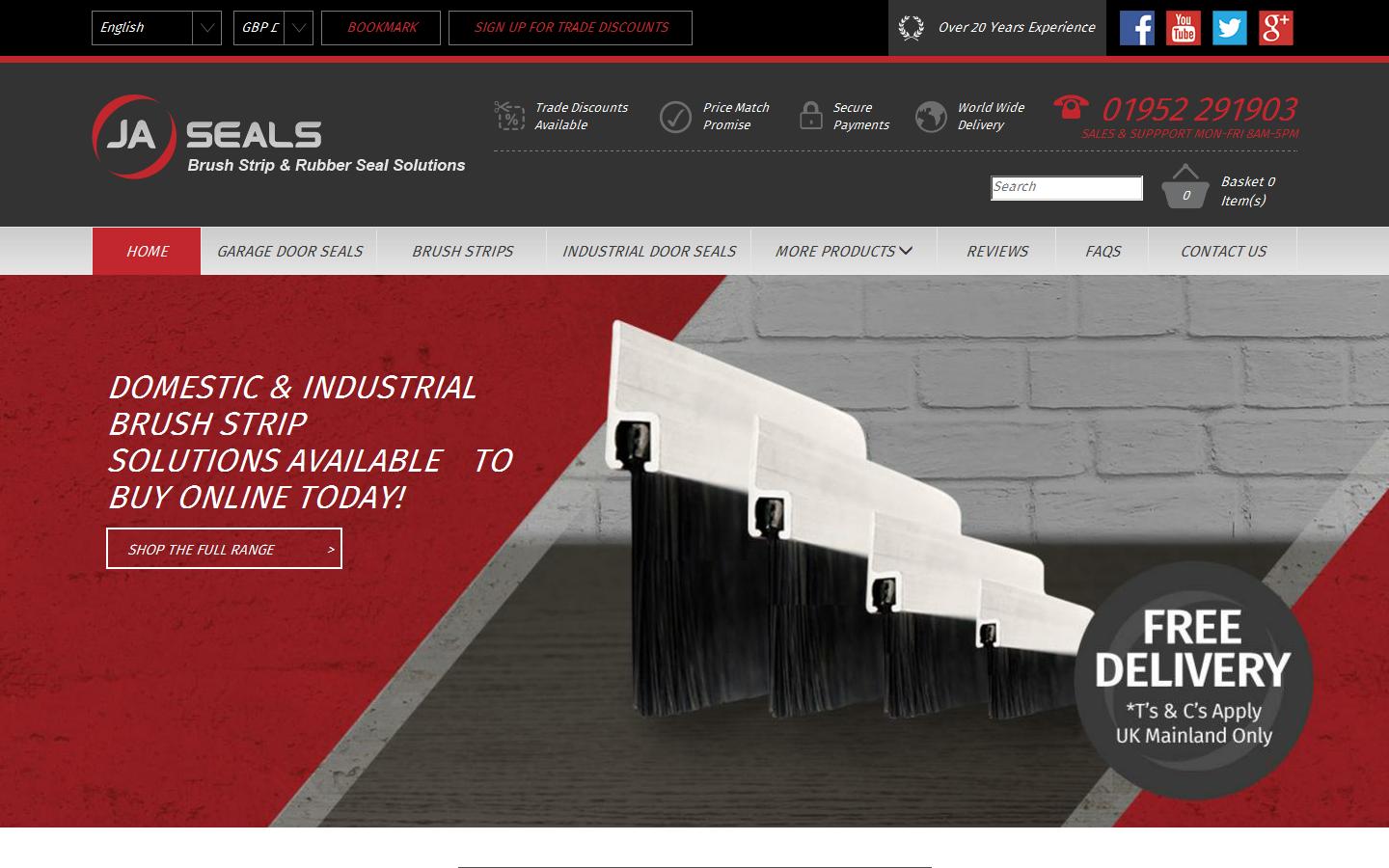 JA Seals Ltd Website