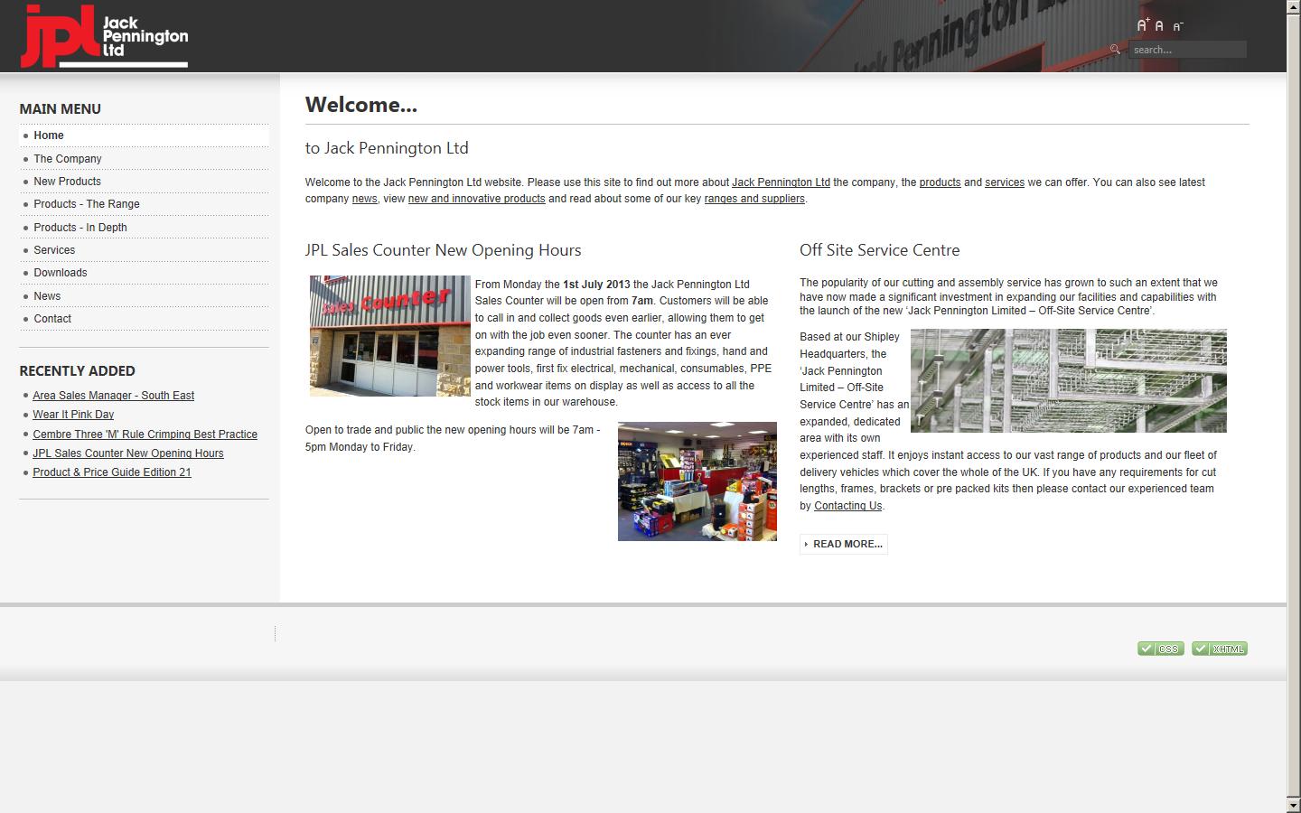 Jack Pennington Ltd Website