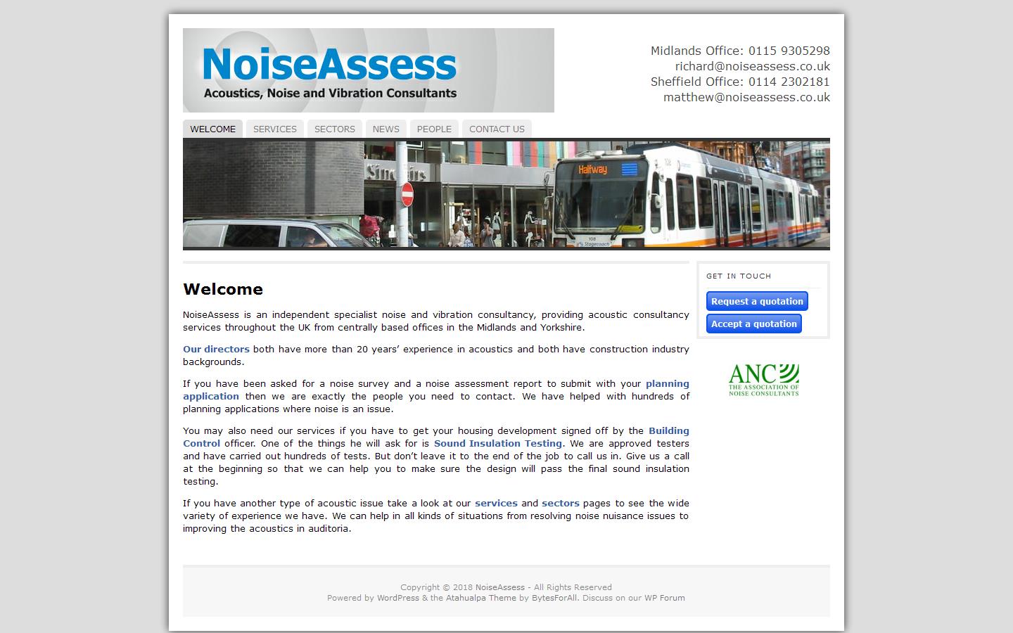 NoiseAssess Website